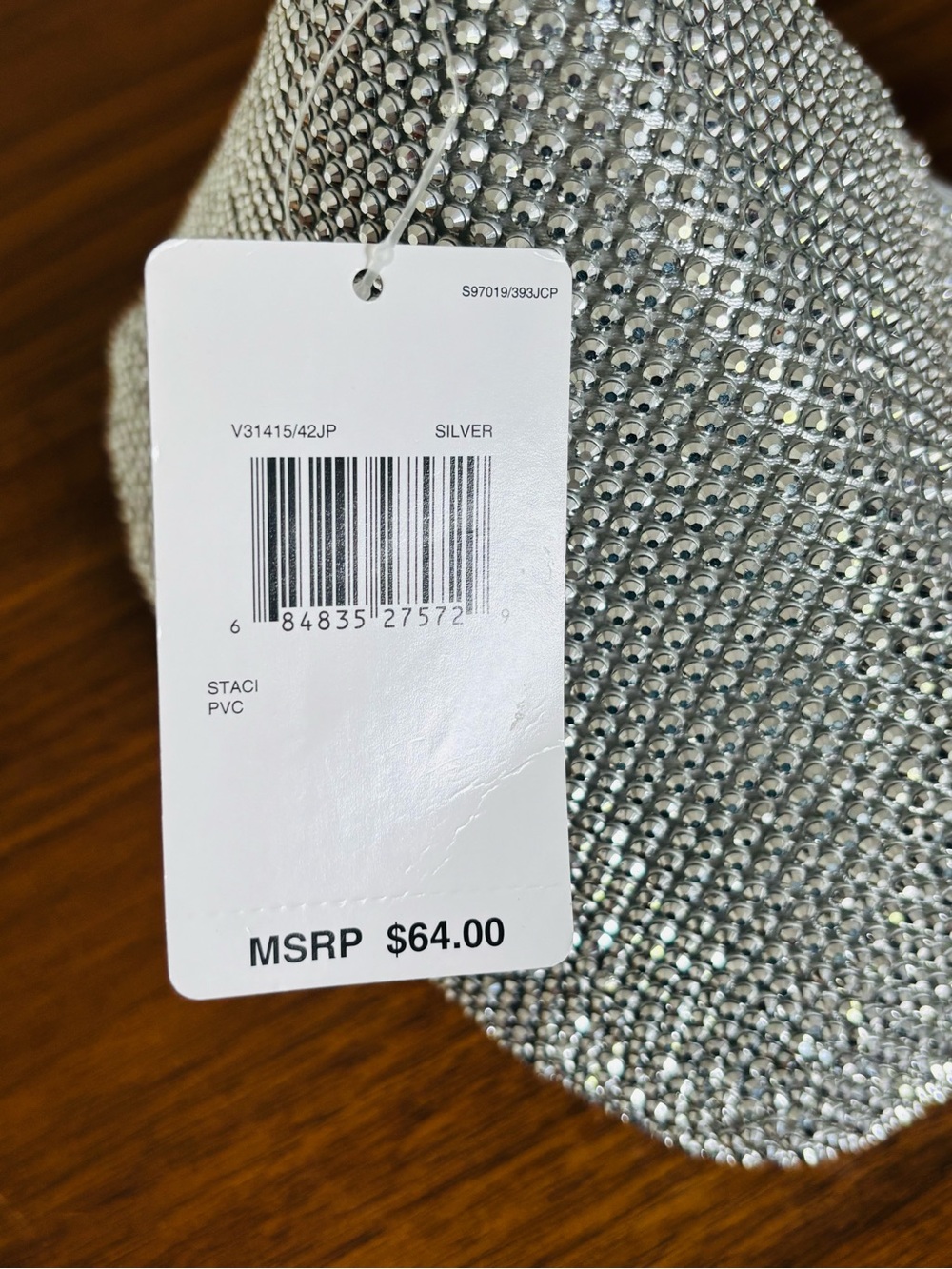 NWT Gunne Sax by Jessica McClintock silver rhinestone evening bag - Picture 3 of 6